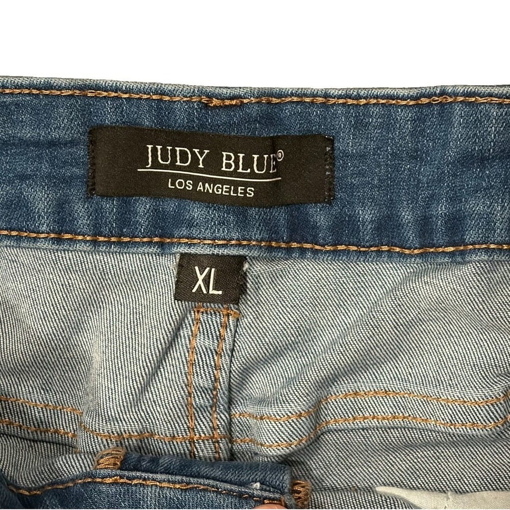Judy Blue Stretch Denim Jean Shorts Women's XL Cuffed Hem Style JB150038 - Picture 2 of 6